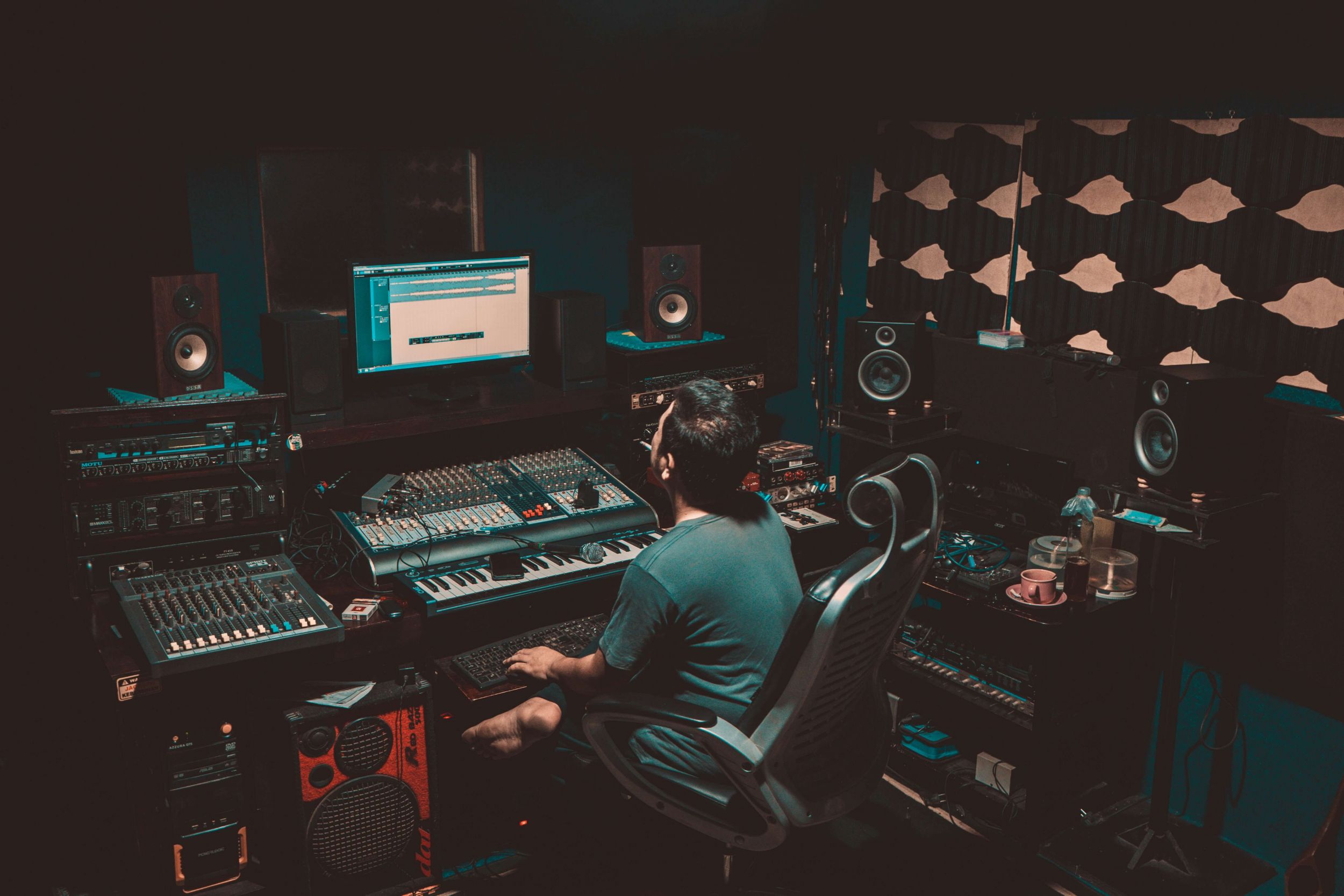 Interior del estudio La Costa Sounds